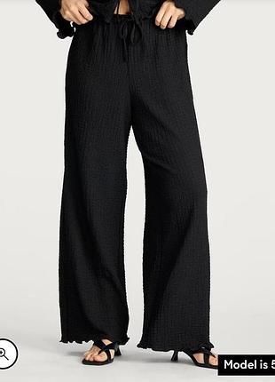 Широкі чорні штани палаццо жатка f&amp;f