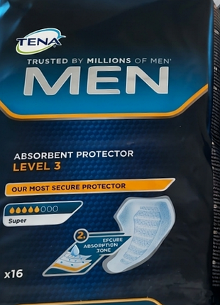 Tena men absorbent protector level 3 — максимальний захист та впевненість.