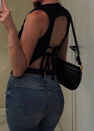 2️⃣5️⃣0️⃣грн zara зара топ жіночий на завʼязках оголена спина