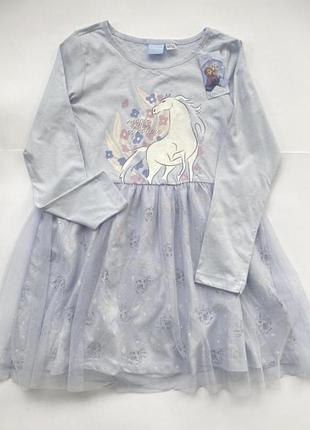 Новое шикарное детское платье на девочку эльза дисней disney 122/128 6-8 лет нове дитяче плаття на дівчинку disney frozen  100% котон