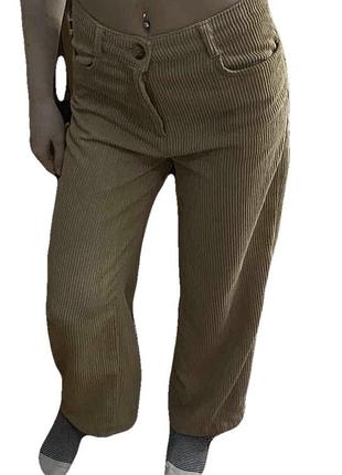 Вельветові штани lc waikiki wide-leg на дівчинку 152-156 см (12-13 років)