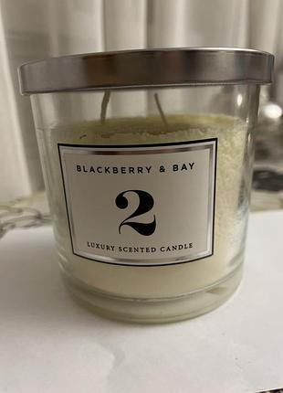 Ароматична свічка bispol premium fragranced candle №2 з ароматом blackberry & bay.