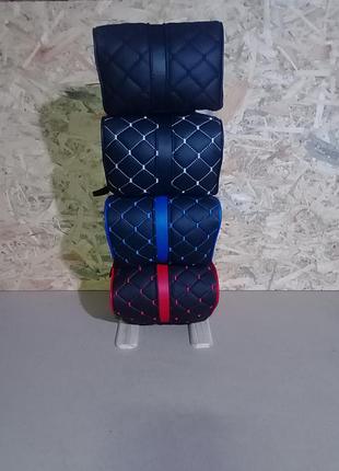 Автомобильные анатомические подушки из двух видов материала и большой гаммой цветов