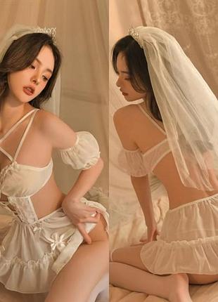 Фаиа с диадемой длина фатина 53 см