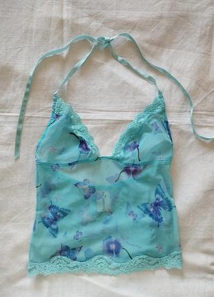 Блакитна майка сітка з мереживом, ann summers, 34/xs