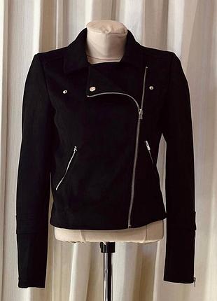 Шикарна жіноча замшева куртка-косуха