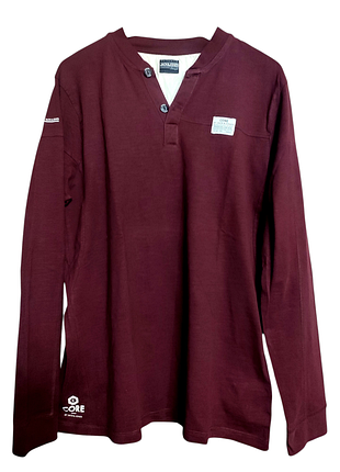 Мужской лонгслив бордового цвета от бренда ,,jack & jones"(bangladesh) р.xl
