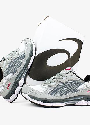 👕 asics gel nyc 'white steel grey'👕