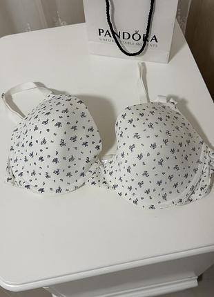 Бюстгальтер primark, білий із синіми квіточками, розмір 90