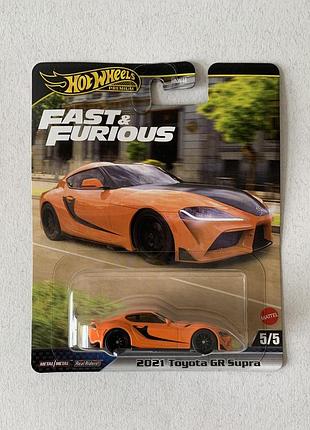 Преміум машинка хот вілс тойота супра 2021 toyota supra gr hot wheels premium