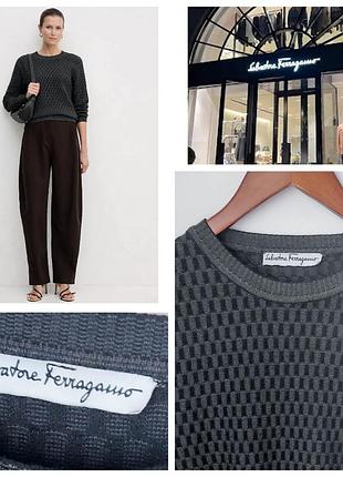 Джемпер salvatore ferragamo женский свитер кофта классический хлопок m-l
