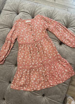 Платье платье цветочный принт 152 см 4