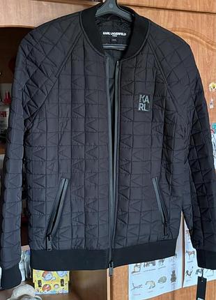 Куртка бомбер quilted bomber jacket karl lagerfeld