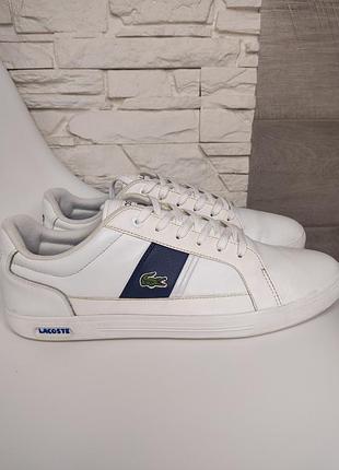 Оригінальні чоловічі шкіряні кросівки кеди lacoste europe 45р