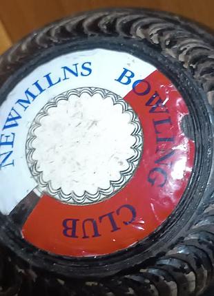 Колекційна вінтажна куля для lawn bowls "newmills bowling club"/england (1950-70 ті)