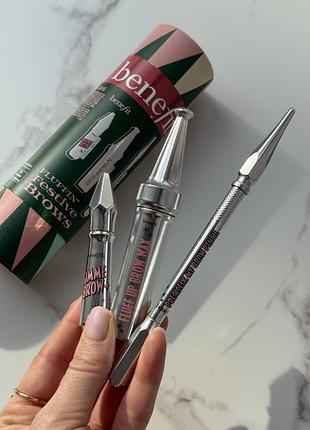 Подарунковий набір  для брів benefit (precisely, my brow pencil + gimme brow+ + fluff up brow wax)