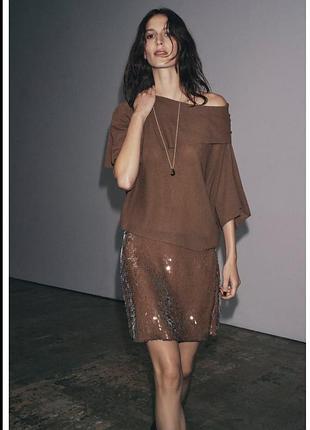 Спідниця юбка паєтки zara