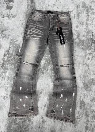 Purple flared jeans