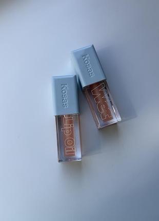 Мініатюра пептидної олійки-блиску для губ kosas wet lip oil plumping peptide lip treatment gloss