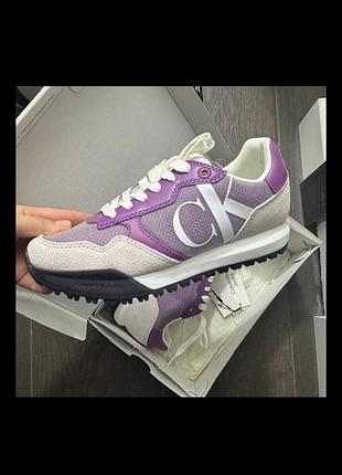 Кроссовки calvin klein jeans yw0yw00884 toothy runner bold mono w фиолетовые