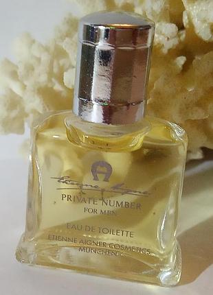 Private number for men eau de toilette etienne aigner, 5 мл, оригінал, вінтаж