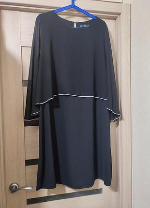 Эффектное нарядное платье с шифоновой накидкой на плече, f&amp;f, размер 16/3xl