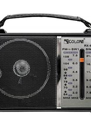 Радіоприймач golon rx-607 портативний fm am sw з акумулятором гучний