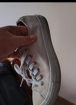 Бежевые кеды хаки converse