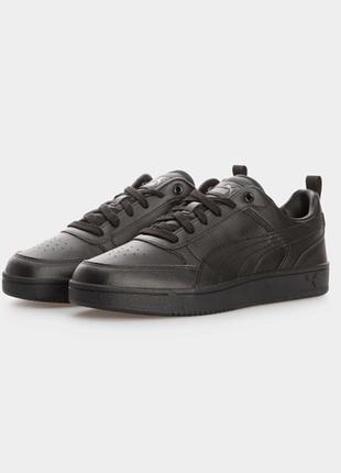 Puma dribble чорні шкіряні кросівки 👟 чоловічі
