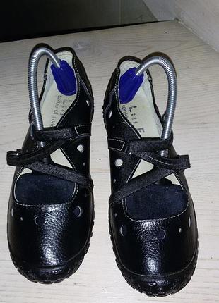 Lill f sens of style (данія)- шкіряні туфлі ,чорні, р.38 (24,5 см)