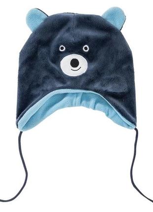 Тёплая шапочка из велюра на тонком флисе lupilu (германия), размер 62/68