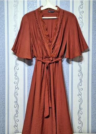 Шикарное длинное вискозное платье shein