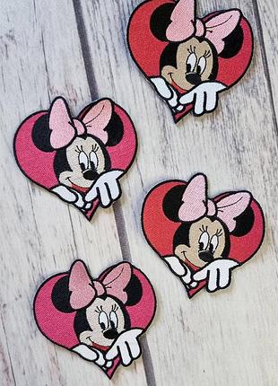 Нашивка пришивная минные маус (minnie mouse), аппликация минные маус, 1 штука