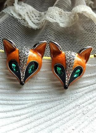 Серьги " огненное лиса" 2,7 см