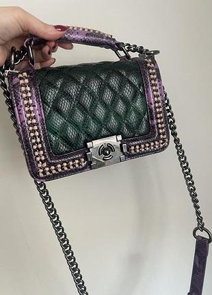 Сумка кросбоди chanel зелена