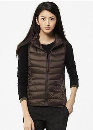 Uniqlo женский легкий пуховый идеальный жилет размер s