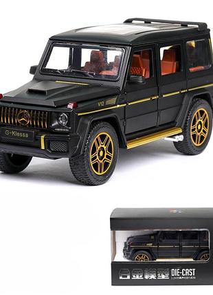 Коллекционная машина che zhi mercedes-benz g63 металлическая с инерционным механизмом, светом и звуком1:24 24032 черный