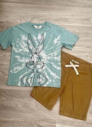 Футболка, шорти, набір, h&m,