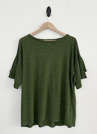 Лляна футболка j.jill love linen xl 100% льон вільний крій