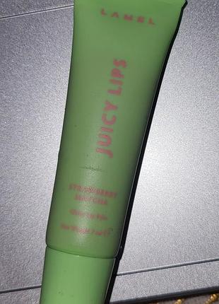 Сияющий бальзам для губ lamel juicy lips в оттенке strawberry matcha