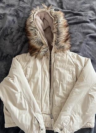 Куртка жіноча зимова pull&bear (беж, розмір s)