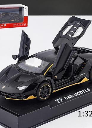 Машинка коллекционная ty models lamborghini 770-4 металлическая со светом и звуком 1:32 50888 черный