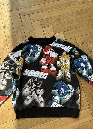H&m sonic сонік 110/116 см  світшот