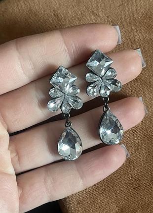 Сережки з кристалами