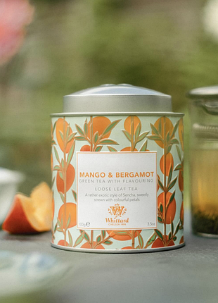 Whittard зеленый чай с манго и бергамотом mango &amp; bergamot tea 100 g