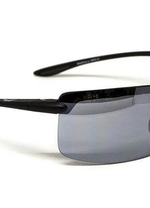 Очки защитные global vision wheelin black (flash mirror) серые зеркальные линзы в черной оправе