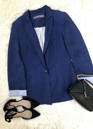 Стильний жакет zara, розмір s, синього кольору