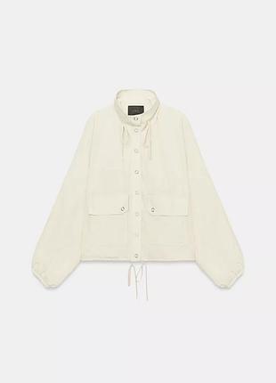 Куртка жіноча бежева нейлонова zara new