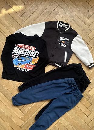 Бомбер zara hotwheels 110 фліс куртка лонг штани