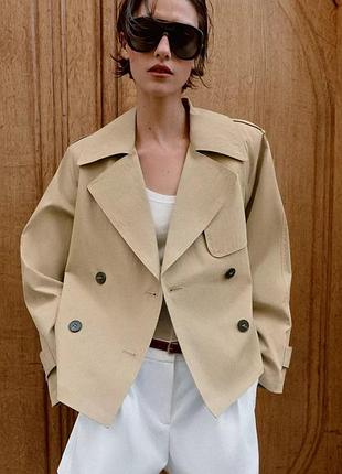 Тренч жіночий бежевий zara new